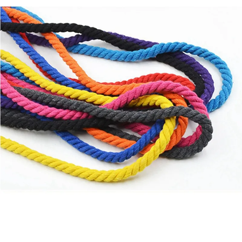 8 мм 100% хлопок 3 штуки витая пеньковая веревка для рукоделия Декоративная Сумка