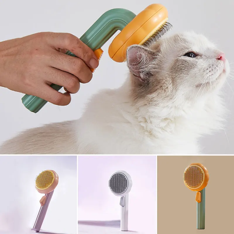 

Pumpkin Pet Brush Pets Self Cleaning Slicker Comb for Shedding Dog Cat Grooming Comb Removes Loose Underlayers and Tangled Hair