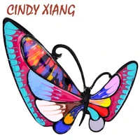 cindy xiang new enamel multicolor asymmetry butterfly brooches unisex autumn cute insect brooch pins fashion jewelry accessories