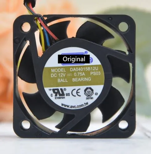 Оригинальный 100% рабочий вентилятор da04015b12u 4 см 4015 дюймов 40x40x15 мм 12 В 9800 А об/мин