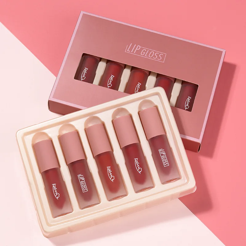 5 шт./компл. Beauty Glazed Матовая жидкая помада долговечный водонепроницаемый