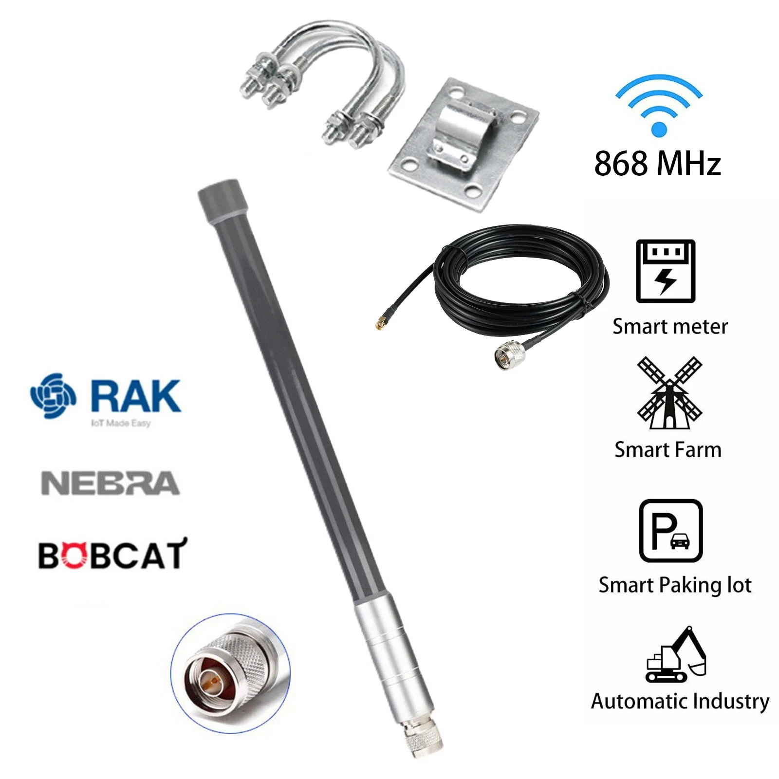

6dBi Helium Hotspot Miner Outdoor 868mhz LoRa Antenna for RAK Nebra Bobcat