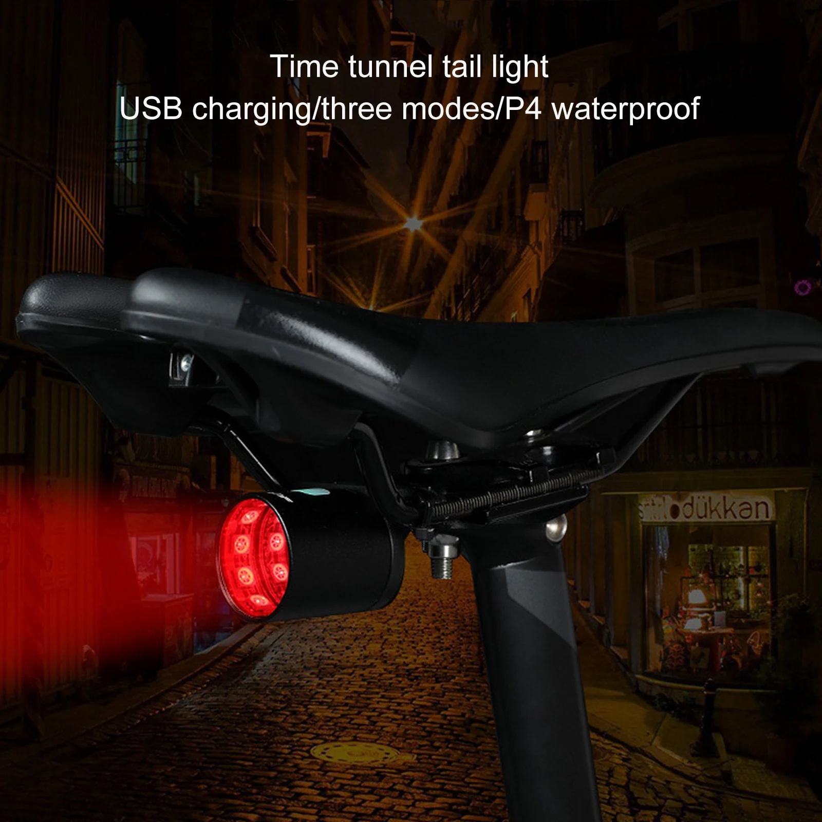 

New Bicycle Tail Rear Light Flashing Night Riding Warning Light USB Charge Cycling Tail Taillight Bike LED Lights