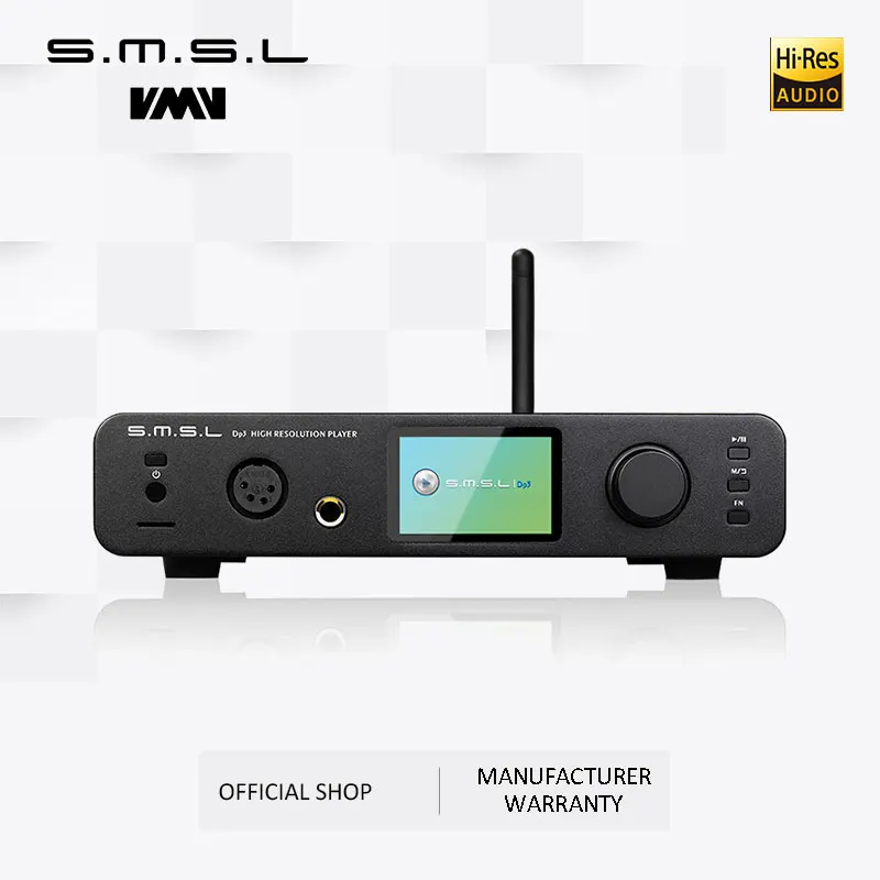 SMSL DP3 DAC ES9018Q2C USB Декодер Усилитель сбалансированный Цифровой Bluetooth 4,0 LAN сети wifi DSD коаксиальный/оптический DAC аудио усилитель