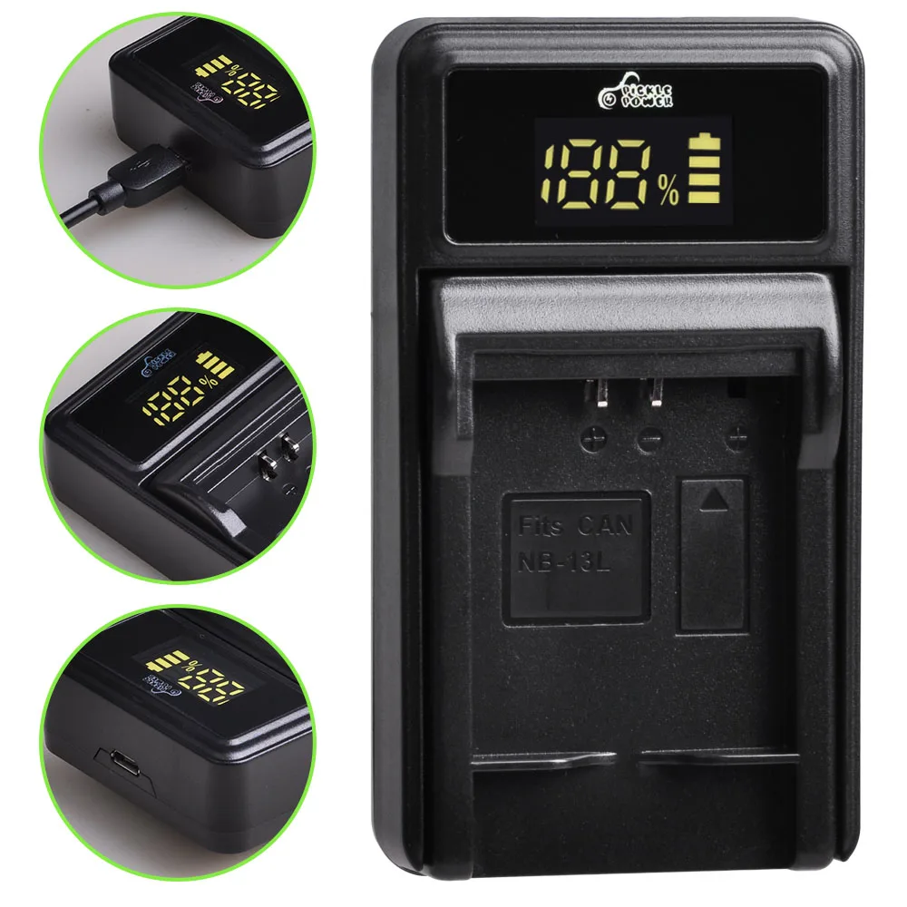 Аккумулятор NB-13L NB13L на 1250 мА · ч + зарядное устройство USB со светодиодной