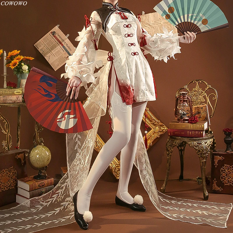 Аниме! Игра Onmyoji Shiranui SSR MoDuQiMeng кожа Чонсам милое платье униформа Косплей Костюм