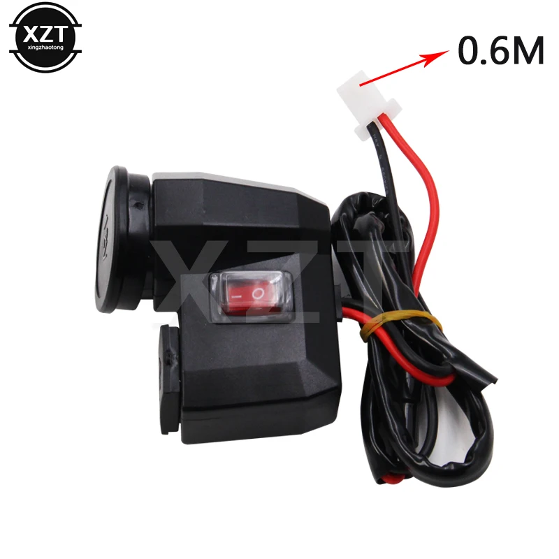 Водонепроницаемый мотоцикл телефон зарядное устройство 12 в прикуриватель + 5 В USB