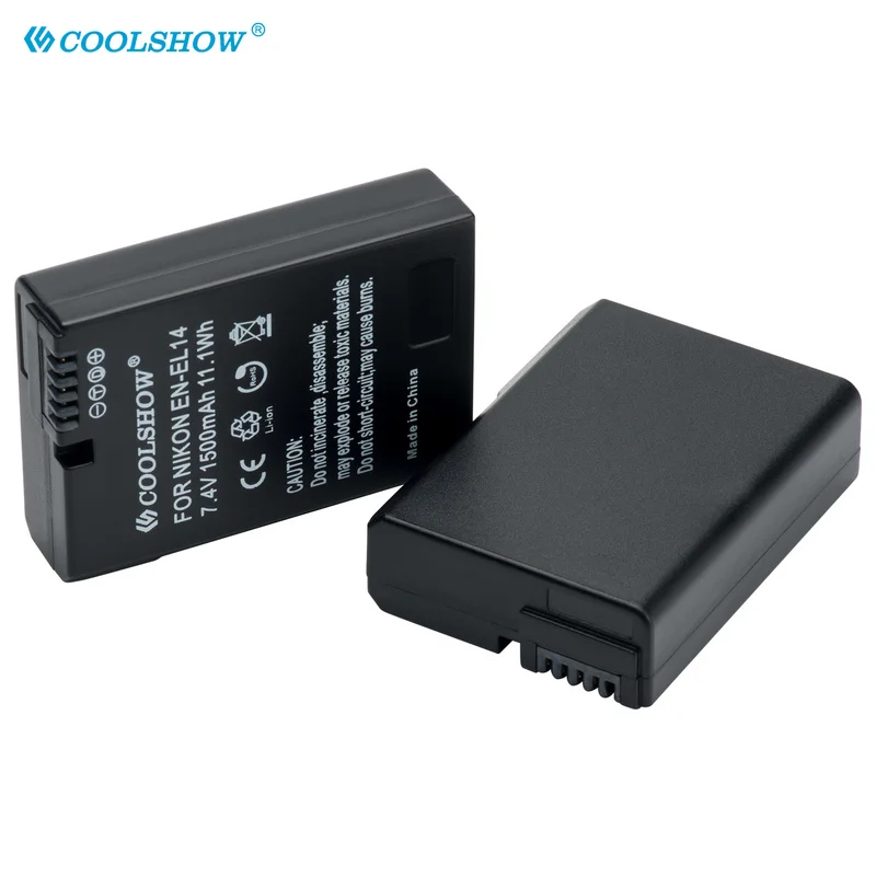 

ENEL14 мА/ч. Аккумулятор для Nikon D5300 D5500 D5600 D5100 D5200 D3100 D3200 D3300 D3400 D3500 P7000 P7700 P7800 EN-EL14 Батарея 1500 мА-ч