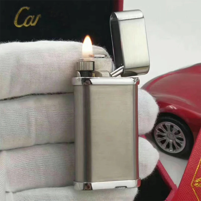 

100% new vintage dupont gas lighter gas cigarette lighter polished jet gasoline flint lighter metal gas lighter