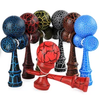 1pc children safety crack pattern toy bamboo kendama best wooden educational toys kids toy gift