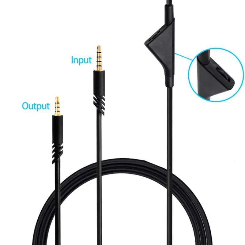 

Earphone Cable Audios Cord with Tuning Function for Lo-gitech As-tro A10 A40tr