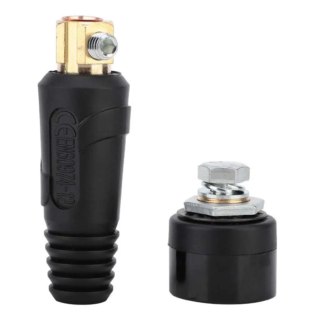 Медный резиновый сварочный кабель в европейском стиле быстрый разъем 200 400A