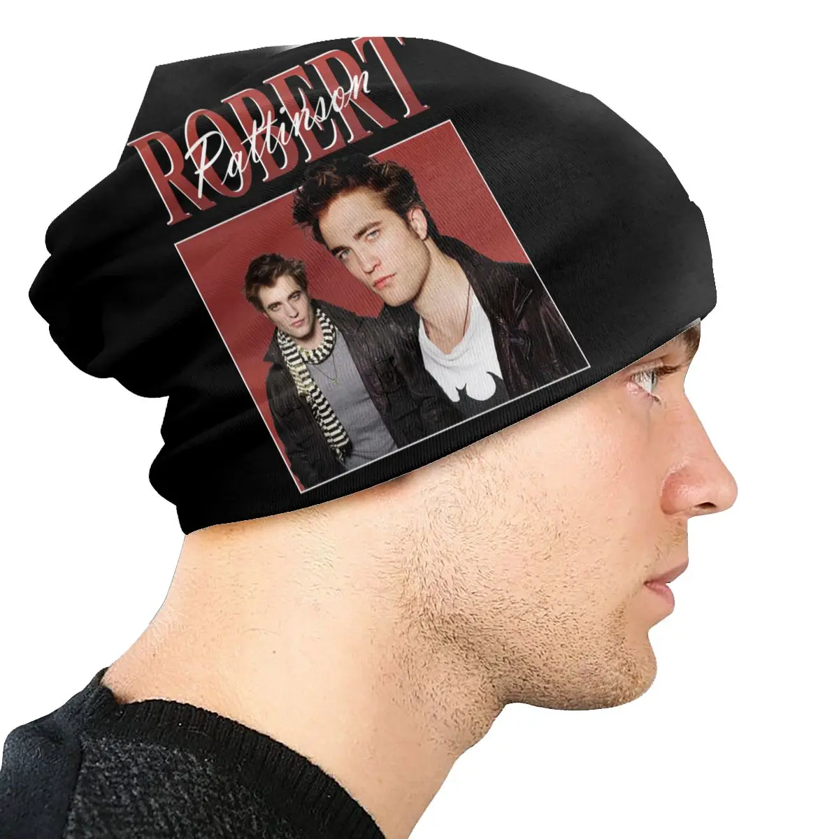 Шапка Classic Robert Pattinson Bonnet Femme Cool Knit для женщин и мужчин, теплая на осень и зиму, винтажный стиль, с изображением Роба Эдварда Каллена.