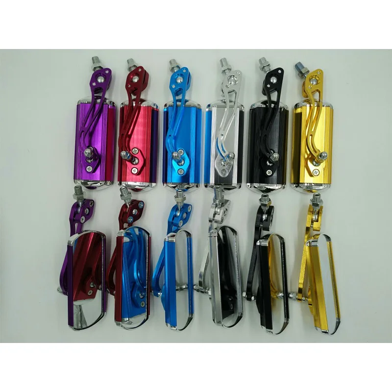 

2 pcs Aluminium Alloy Mountain Bike Safety Reflector Bicycle Handlebar Rearview Rear View Mirror Adjustable Car Cycling Rearview