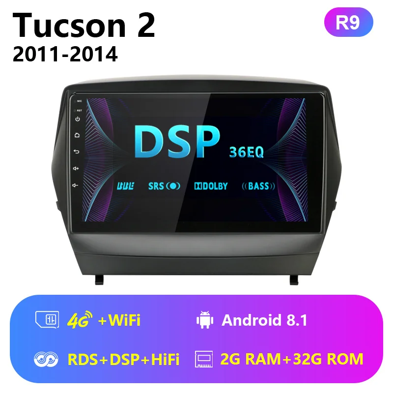 4G wifi with RDS DSP Jansite " Автомобильный радиоплеер для hyundai Tucson 2 2011- Авторадио Android 2G+ 32G Сенсорное зеркало-link плееры с рамкой - Цвет: 4G wifi with RDS DSP