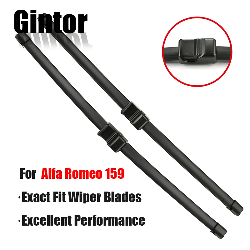 

Gintor Wiper LHD Front Wiper Blades For Alfa Romeo 159 2005 - 2011 Windshield Windscreen Front Window 22"+18" Left Hand Drive
