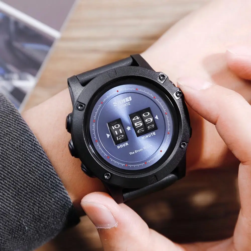 Часы наручные SKMEI Мужские кварцевые креативные повседневные водонепроницаемые