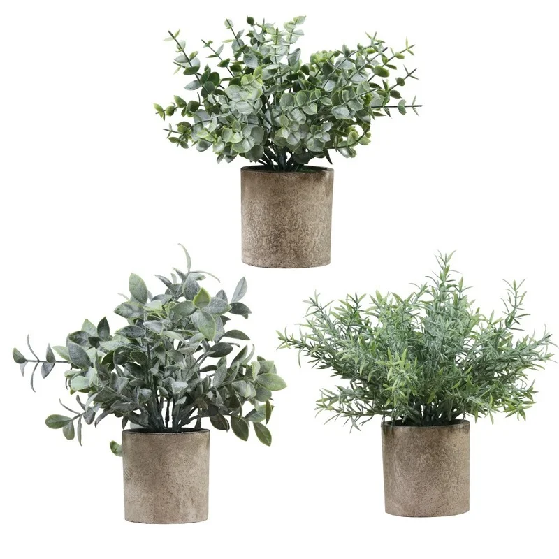 

Green Plant Potted Home Desktop Decoration Natural Degradation Pulp Cylindrical Basin Amazon Simulation Plant Bonsai Fake Plants