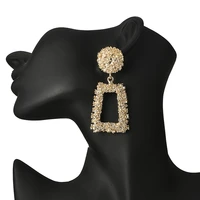 new fashion round dangle drop korean earrings for women geometric round heart gold earring wedding 2021 kolczyki jewelry