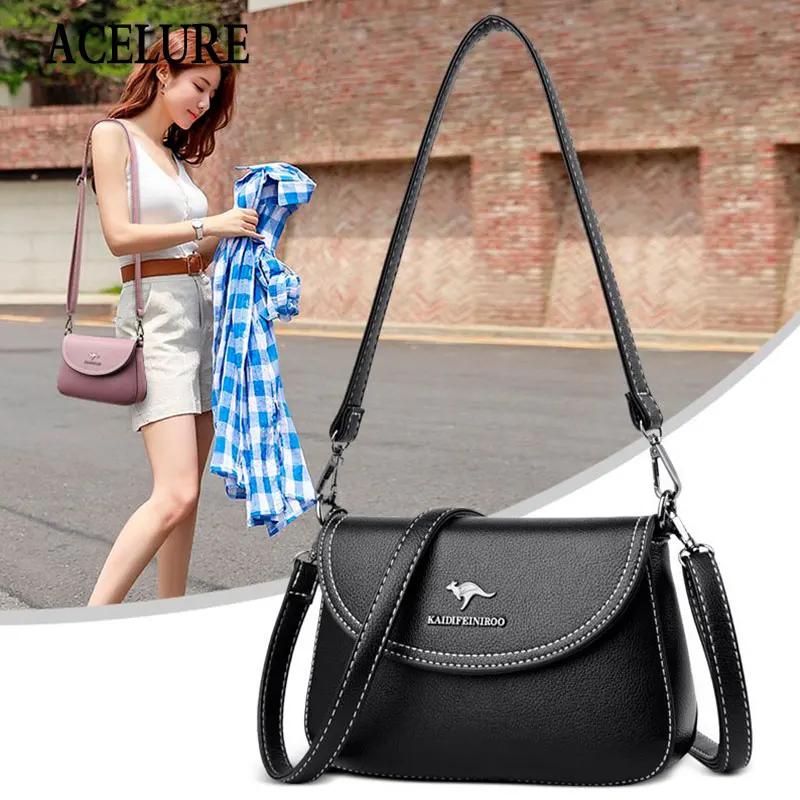 

Маленькие сумки-мессенджеры ACELURE через плечо для женщин вечерние, вечерняя сумка-слинг на ремне, Дамский дизайнерский однотонный тоут из ис...