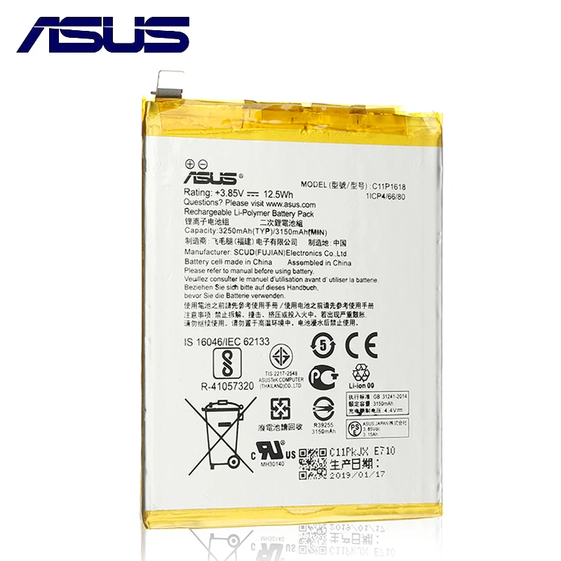 Аккумулятор ASUS C11P1618 для Zenfone 4 Z01KD ZE554KL 100% мАч | Мобильные телефоны и аксессуары
