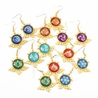 Популярная игра, ударные серьги Genshin, игрок Venti Paimon, разбавленный Klee, косплей, 7 элементов, оружие, светящийся глаз Бога, рождественский подарок