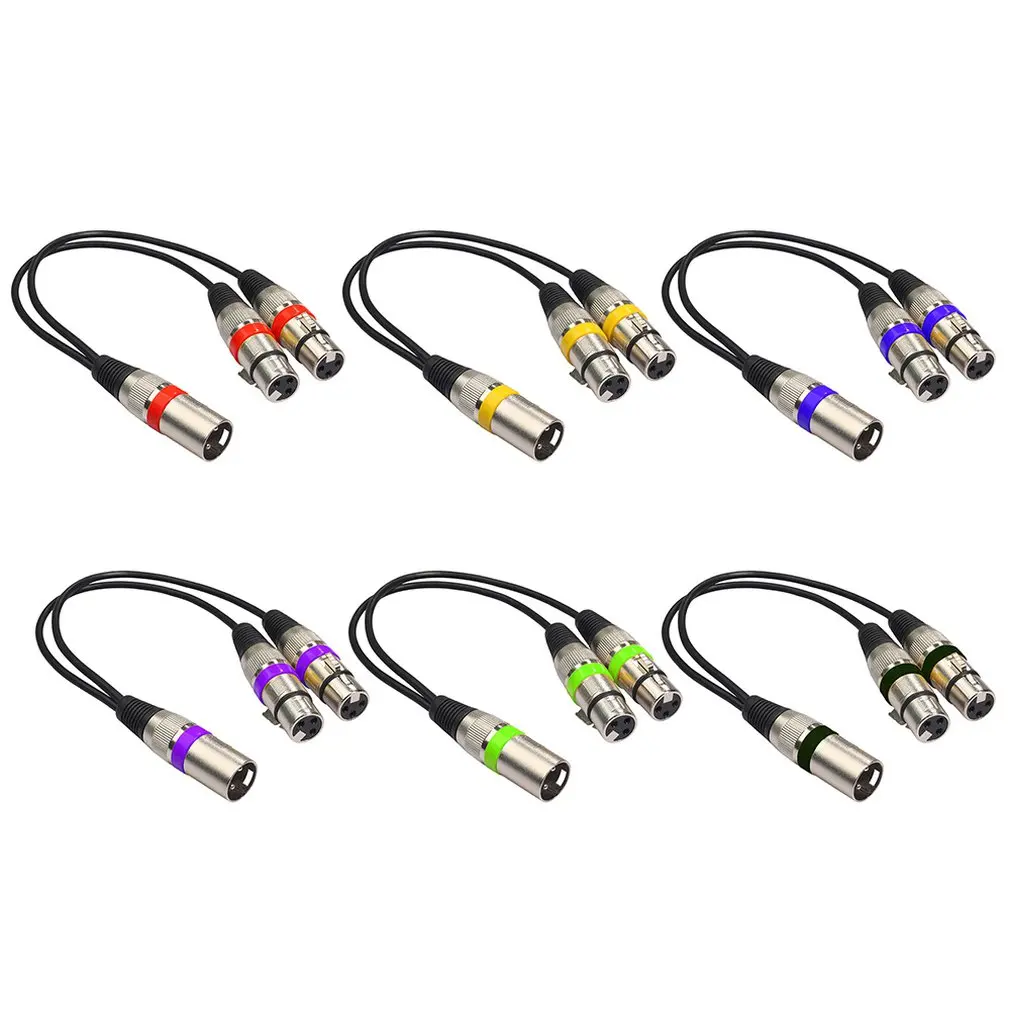 3Pin Xlr 1 штекер на 2 гнезда аудио Удлинительный кабель микрофон и сплиттер Линия для