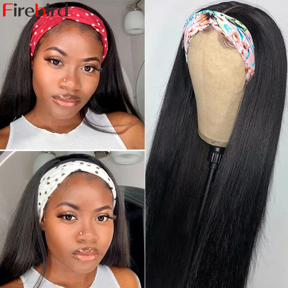 30 Inch Straight Headband Wig Perruque Bandeau Cheveux Naturel Brazilian Hair Wigs Head Band Human For Women | Шиньоны и парики