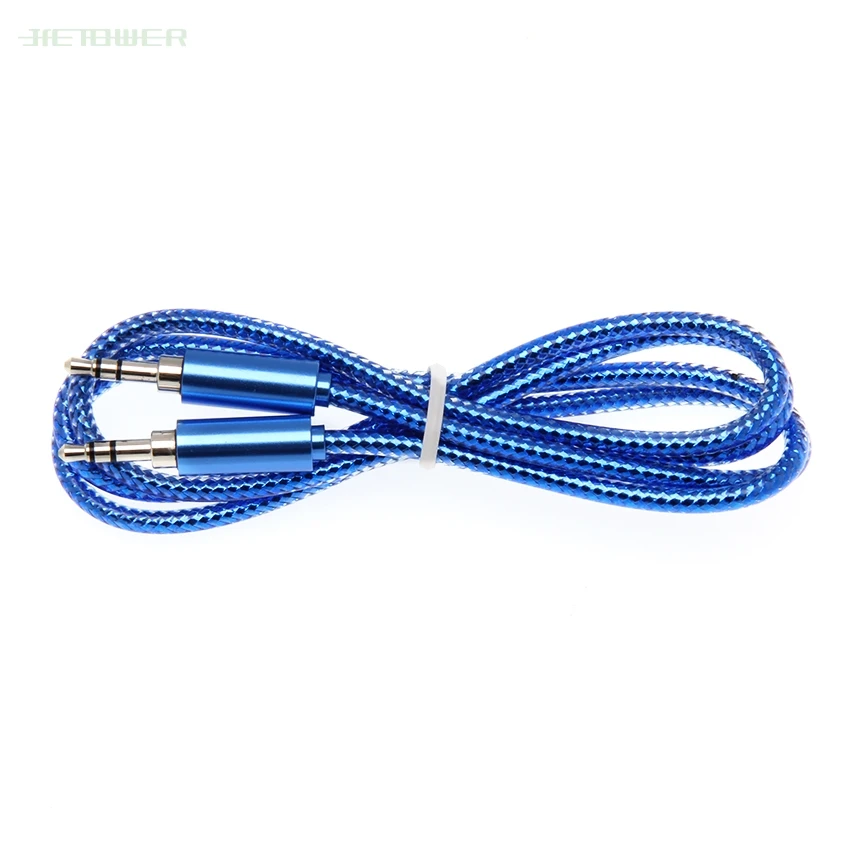 

Wholesale New Factory Price New 3.5mm Jack Bright Blink Auxiliary Audio Cable Male To Male Aux Cables Good Audio 1000pcs/lot