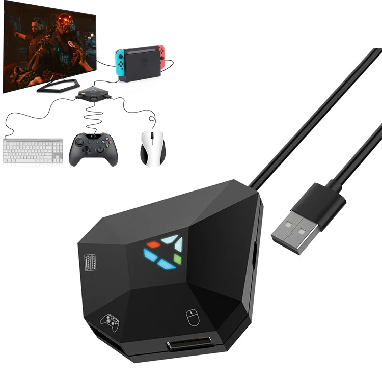 Адаптер конвертер для клавиатуры и мыши Nintendo Switch PS4 Xbox One PS3 360 поддерживает