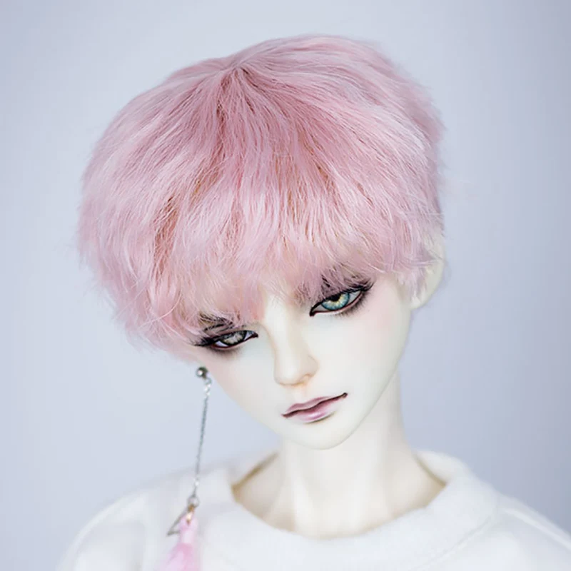9 Allaosify bjd парик 1/3 1/4 1/6 высокотемпературный парик для мальчика короткие волосы кукольные парики с челкой модный тип стильные волосы BJD - Цвет: 9