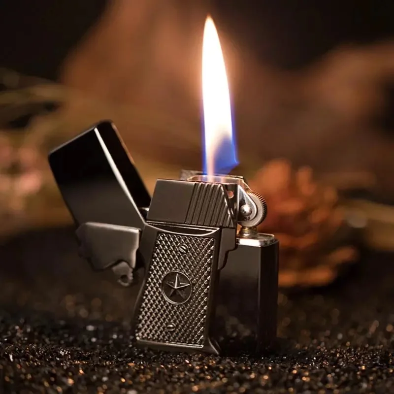 

New Original Zorro Metal Kerosene Oil Cigar Lighter Windproof Portable Fuel Kerosene Cigarette Lighters Travel Smoking Men Gift