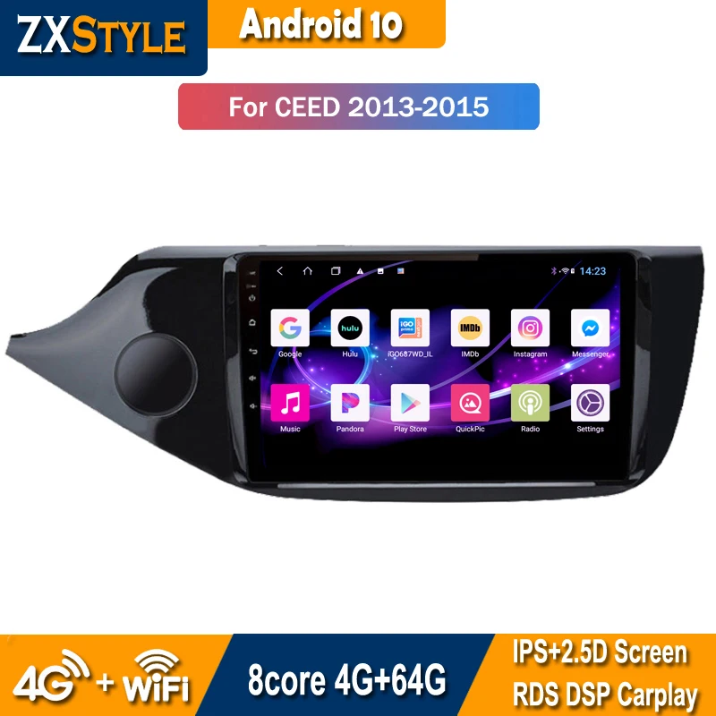 

Car DVD GPS Intelligent System Android 10 For Kia Ceed 2013 2014 2015 BT WIFI CarPlay 2din Stereo Multimedia Navigation