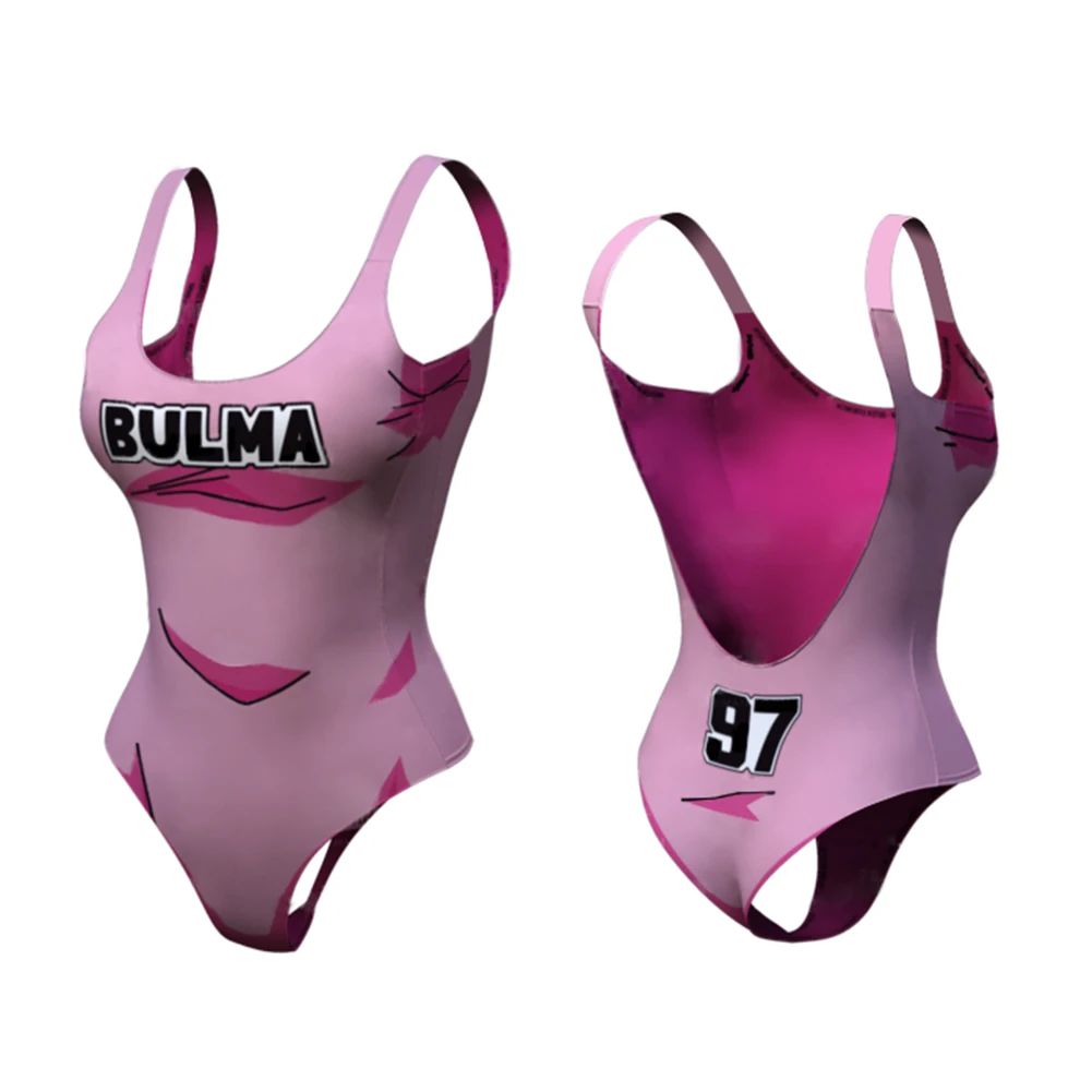 

2021 Summer New 3D anime Printed High Cut One Piece Swimsuit Women Swimwear Female Ribbed Bather Bathing Suit Swim Lady