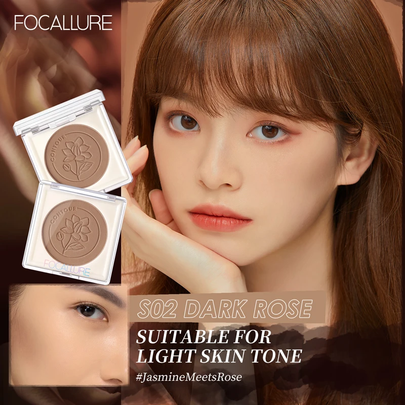 

FOCALLURE 3 Colors Matte Brown Bronzer Highlighter For Face Soft Powder Texture Easy to Blend Professional Makeup Cosmetics