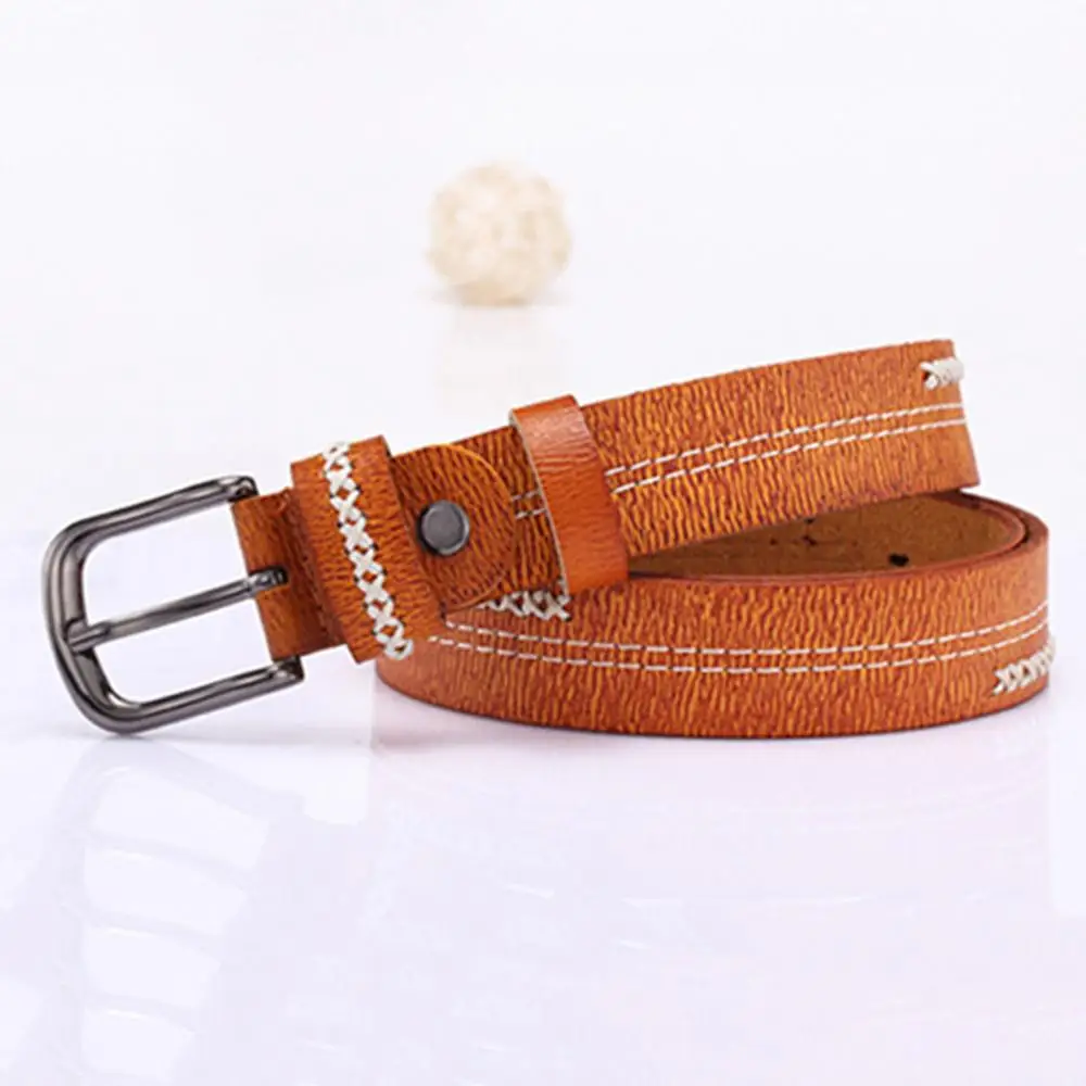 Unique Design Belt Quality Pure Cow Genuine Leather Belts Jeans 2.8cm Wide Female Fashion Brown Accessories FCO187