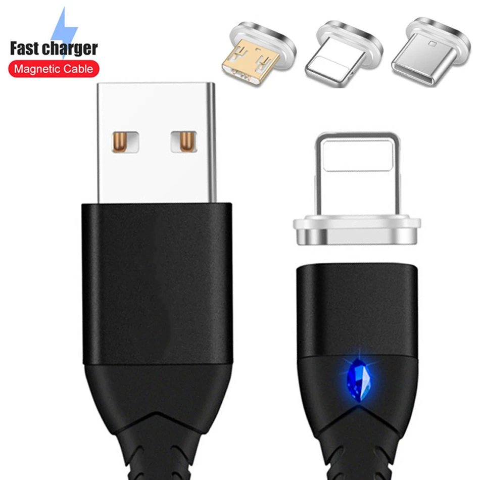 Магнитный USB кабель для Huawei Samsung Type C магнитный зарядки Micro шнур iPhone 11 X|Кабели