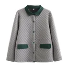 Осеннее Стеганое пальто для женщин больших размеров легкая тонкая однобортная куртка Женская куртка оверсайз новинка 2020