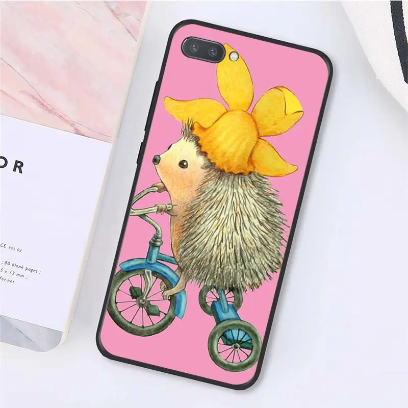 MaiYaCa милые животные еж скот лиса олень цветок чехол для телефона Huawei Honor 8X 9 10 20 Lite 7A