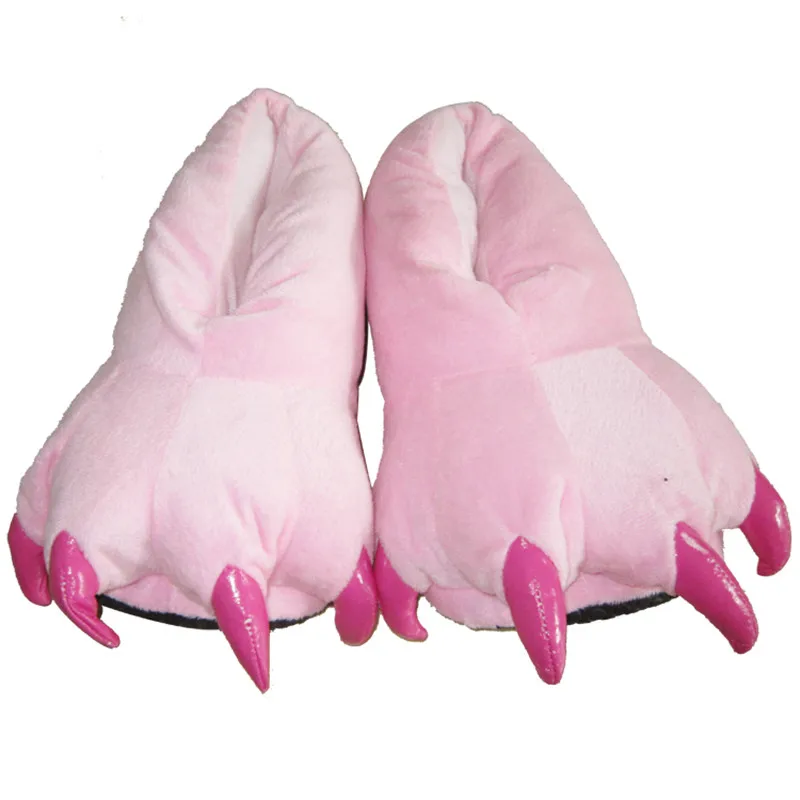 Теплые домашние тапочки HKSNG с жирафом для взрослых домашняя обувь лапами