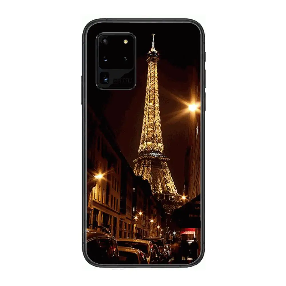 

Eiffel tower Phone cover hull For SamSung Galaxy S 6 7 8 9 10 20 Plus Edge E 5G Lite Ultra black soft bumper