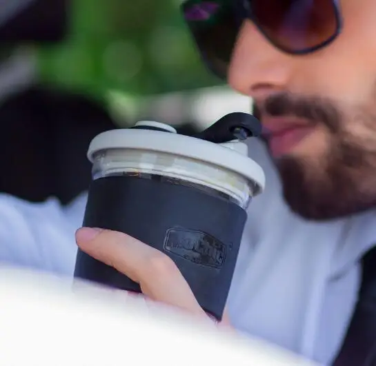 454 мл стеклянная кофейная чашка с крышкой из боросиликатного стекла|Кружки| |