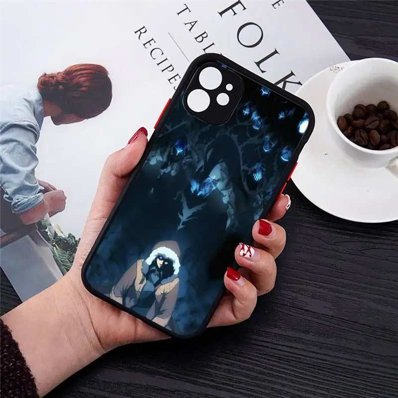 

igris solo leveling Phone Case Transparent Matte for iPhone 7 8 11 12 s mini pro X XS XR MAX Plus cover funda