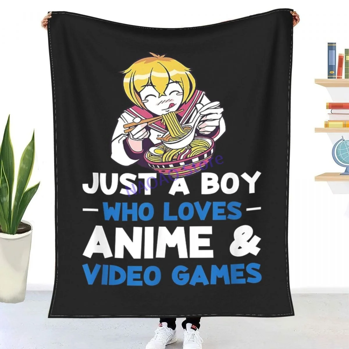 

Anime Just Loves Video Games Throw Blanket Sheets on the bed Blankets on the sofa Decorative lattice bedspreads Happy nap for
