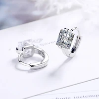 new fashion small hoop earrings tiny huggies square cubic zircon simple minimal hoops shiny earring female piercing jewelry gift
