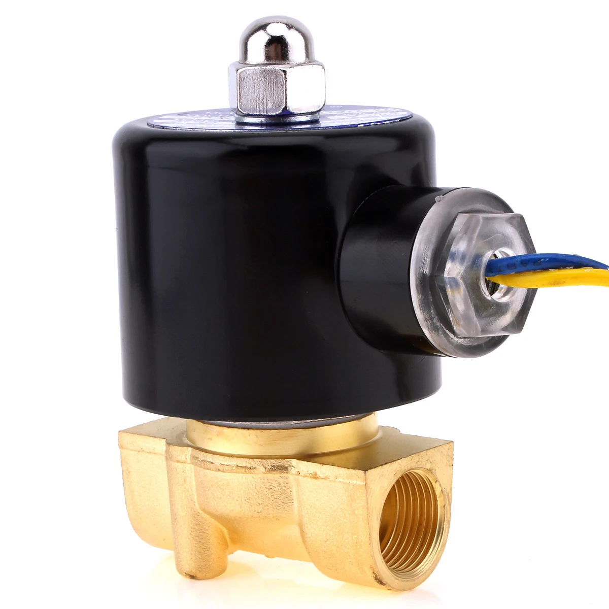 

Solenoid Valve DC 12V 3/8'' NPT N/C Brass Normally Closed Electric Valve for Water Oil Air Diesel-Gas Fuels