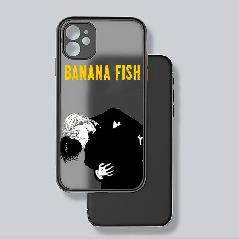 

Banana Fish Anime Phone Case For iphone 12 11 8 7 plus mini x xs xr pro max matte transparent cover