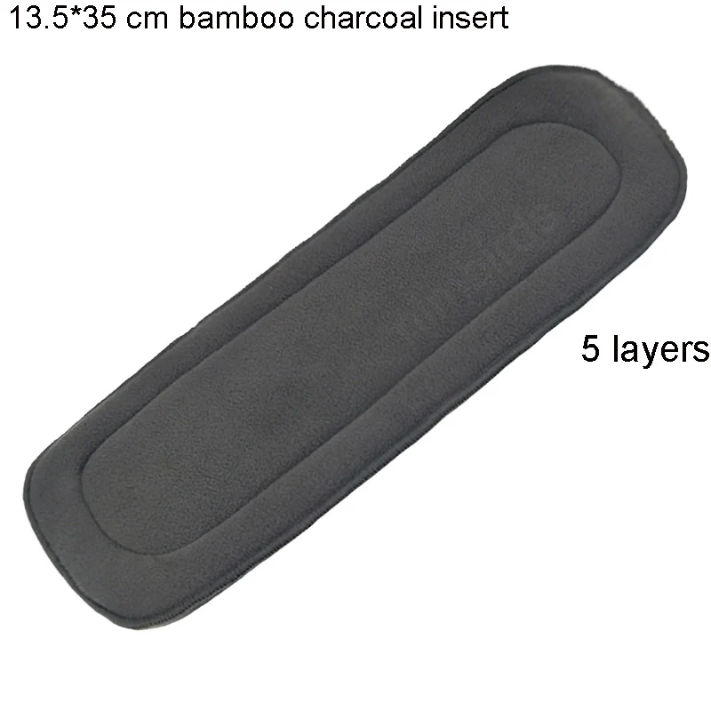 groove charcoal Многоразовые моющиеся вставки для подгузников, бамбуковые хлопковые эластичные вставки, вкладыши для детских подгузников, подгузники, угольный вкладыш - Цвет: groove charcoal