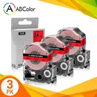 Совместимость для Epson 24 мм лента SC24RW LC6RBP этикеток лента черный на красном для Epson King Джим принтер LW-700 LW-900P LW-Z710