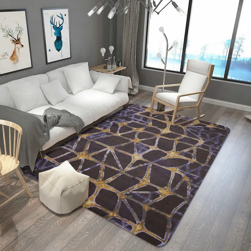 

Modem Fashion Reticulate Printed Carpets For Living Room Decor Large Area Rugs European Antiskid Floor Style Mat/Rug Bath Carpet